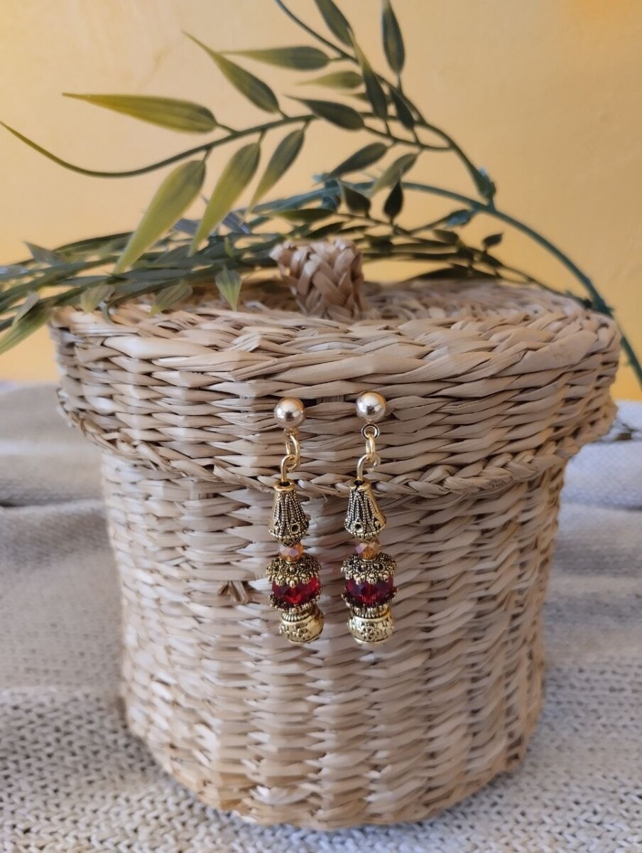 Vintage parels rood - Afbeelding 3