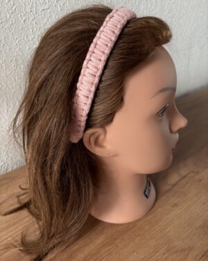 Diadeem Macramé Roze