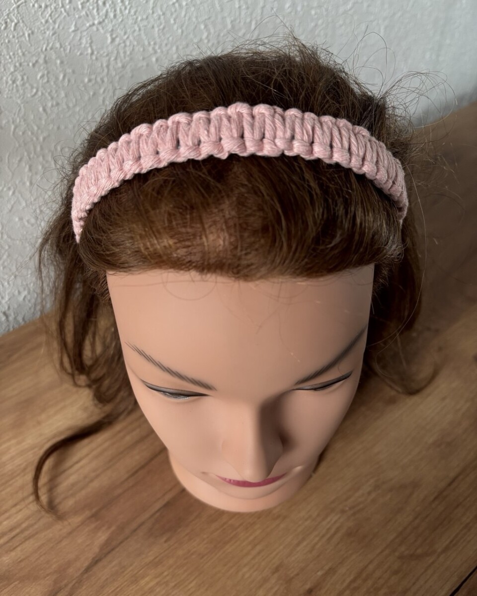Diadeem Macramé Roze - Afbeelding 2